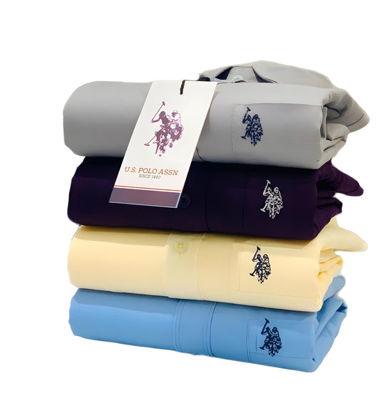 Inspired by U.S. Polo Assn Men’s Shirt Combo – 4 Colors Pack