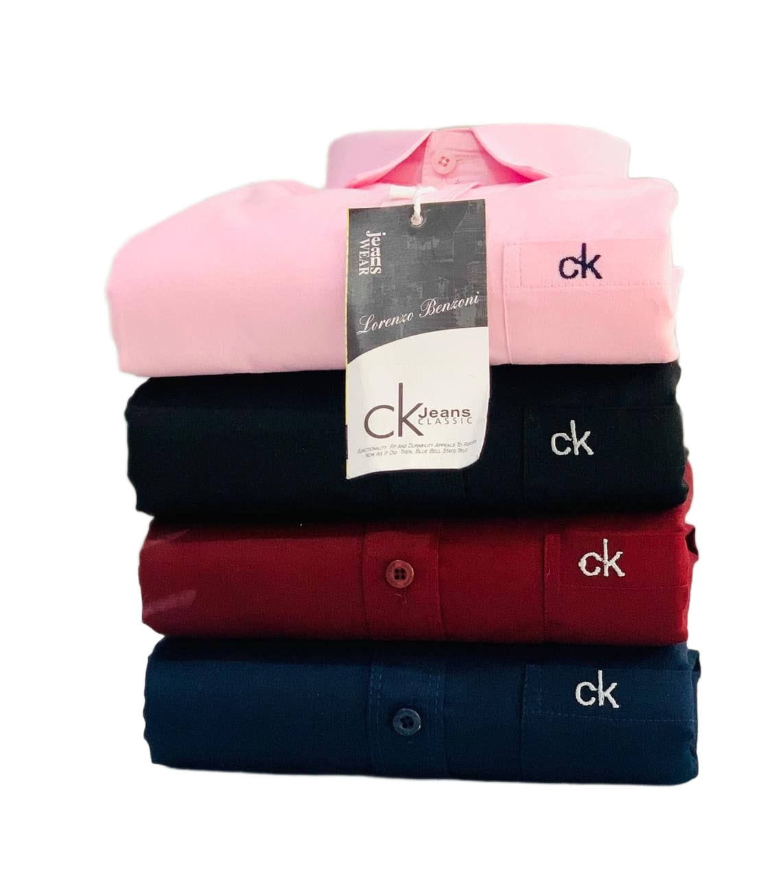 Calvie Klein Men's shirt Combo - Pink, Black, Maroon, Teal Blue colors
