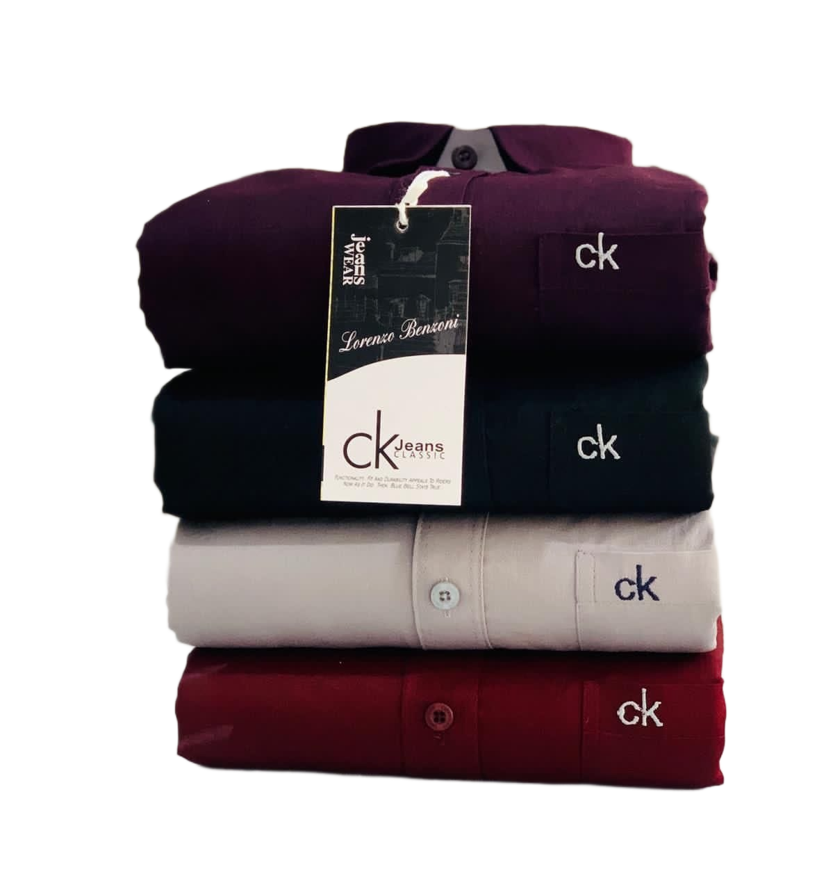 CK Men's Shirt Combo Purple Teal Blue Grey Maroon colors with visible tag