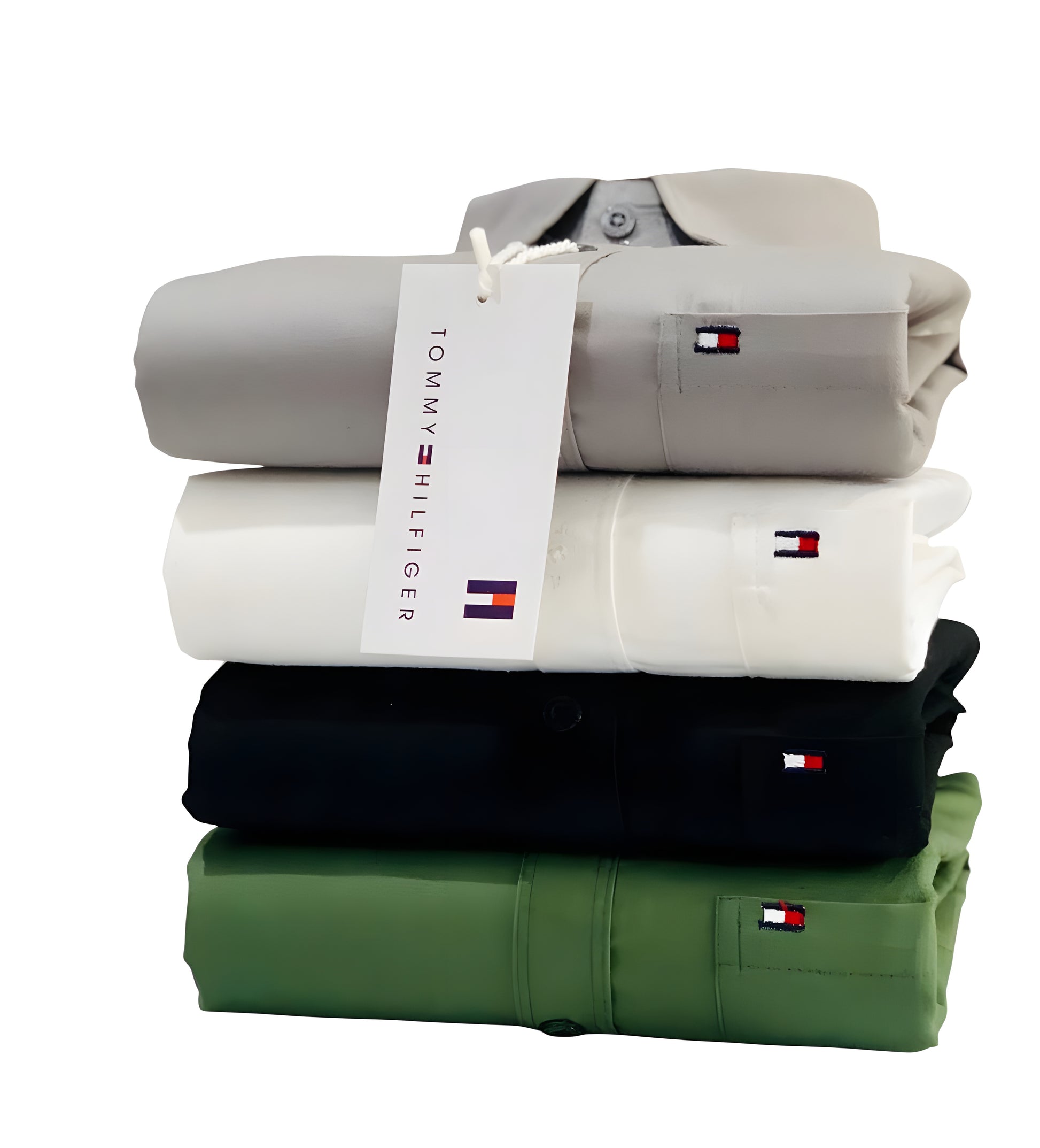 Tommy Hilfiger Premium en's Shirt Combo - grey white black olive colors