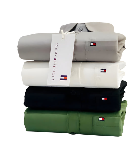 Tommy Hilfiger Premium en's Shirt Combo - grey white black olive colors