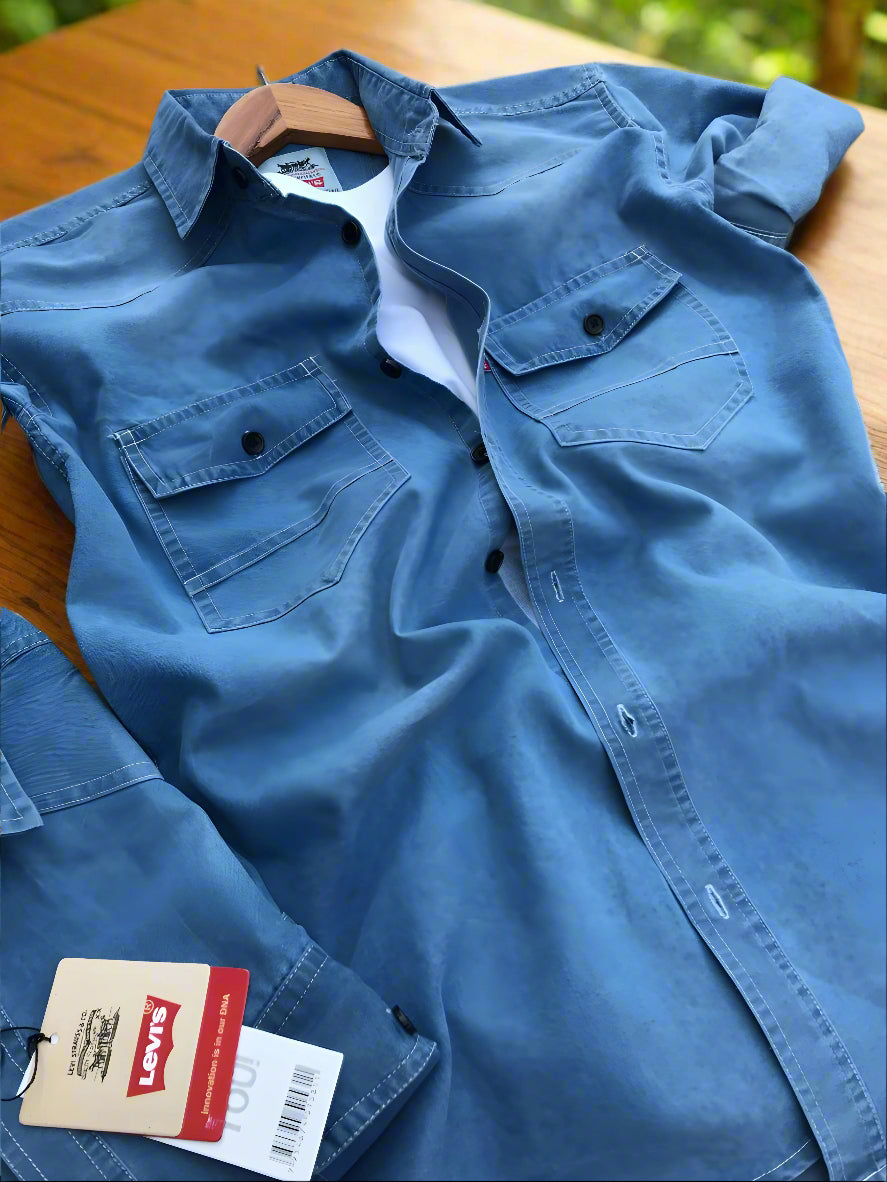 Levi's Blue Denim Jeans Shirt