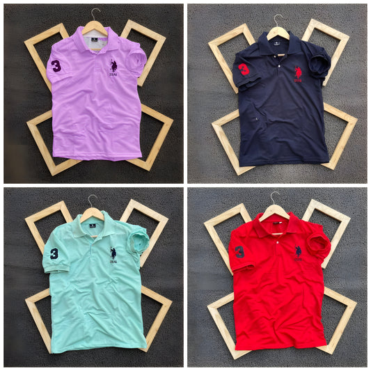 Inspired By U.S Polo T-Shirts – Pack of 4 (Premium Color Combo)