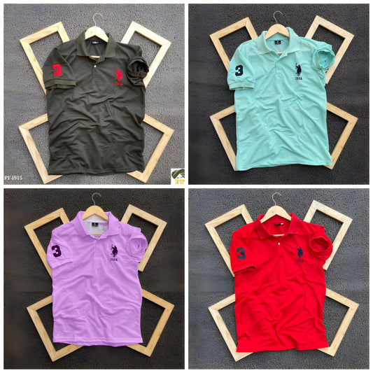 Inspired By U.S Polo T-Shirts – Pack of 4 (Green, Mint, Lavender, Red)