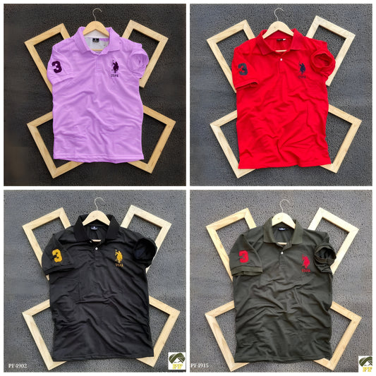 Inspired By U.S Polo T-Shirts – Pack of 4 (Lavender, Red, Black, Olive Green)