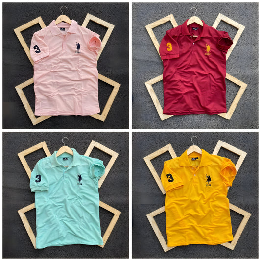 Inspired By U.S Polo T-Shirts – Pack of 4 (Casual & Stylish)