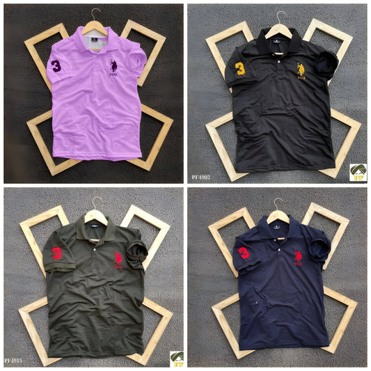 Inspired By U.S Polo T-Shirts – Pack of 4 (Lavender, Black, Olive Green, Navy Blue)