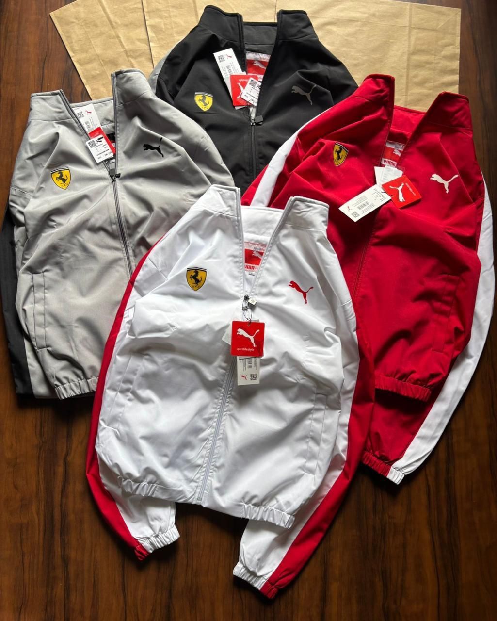 Premium Sports Windcheater Jacket – Racing Style (Ferrari Edition Inspired)