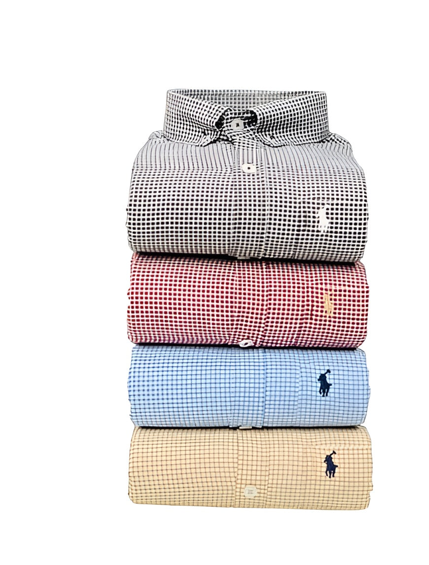 Men’s 4-Pack Checked Shirts Combo